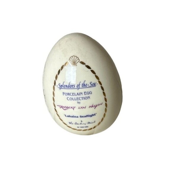1995 Splendors of the Sea Egg Figurine, Ocean Theme, Whale Lovers Gift, Sea 2496 - Picture 3 of 9
